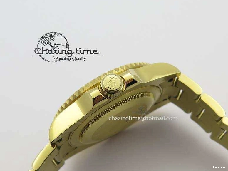 MiroTime 0216 SportInspired GMT-Master II 116718LN YG Bp-Maker Green Dial Ceramic Bezel On YG Bracelet A 3777